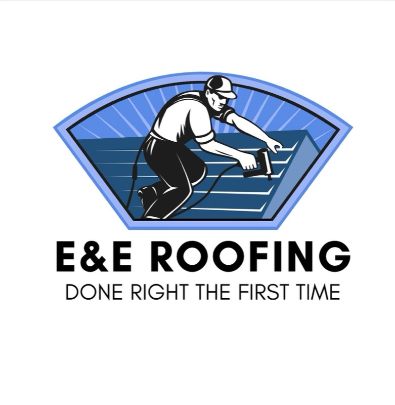 E & E Roofing logo